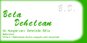 bela dehelean business card